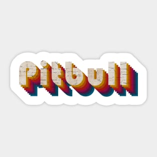 retro vintage Pitbull Sticker